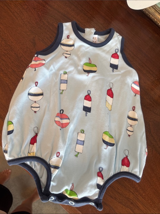 The Beaufort Bonnet Company Other - TBBC Baby Romper with Colorful Buoy Print Patton play
